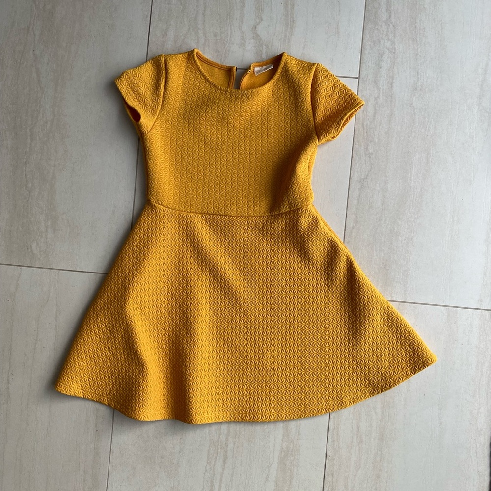 Zara girls dress in mustard yellow